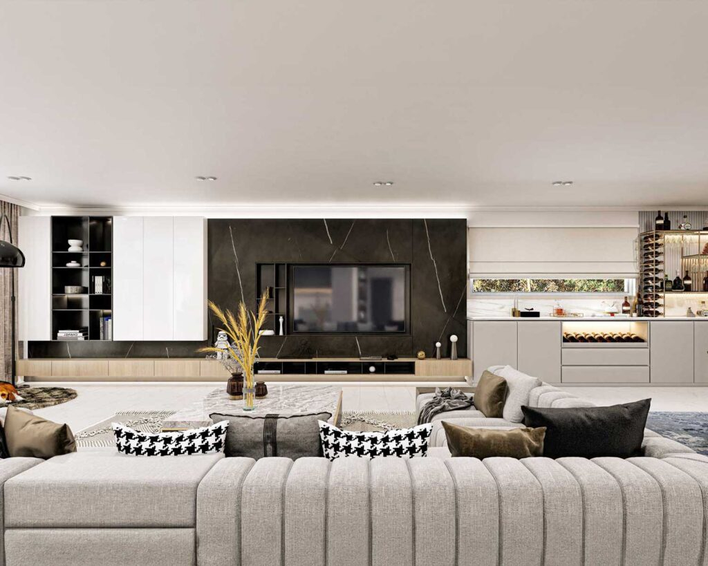 design of a interior of the house in Los Angles