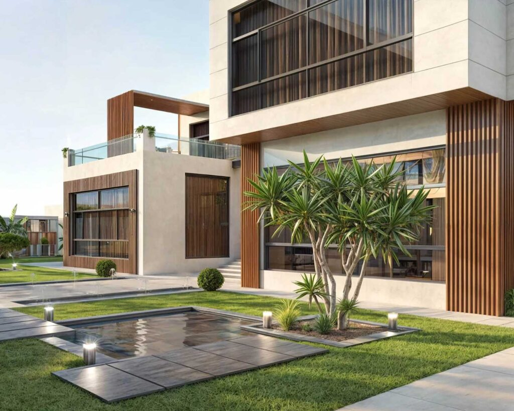 designing a modern villa in UAE, Dubai